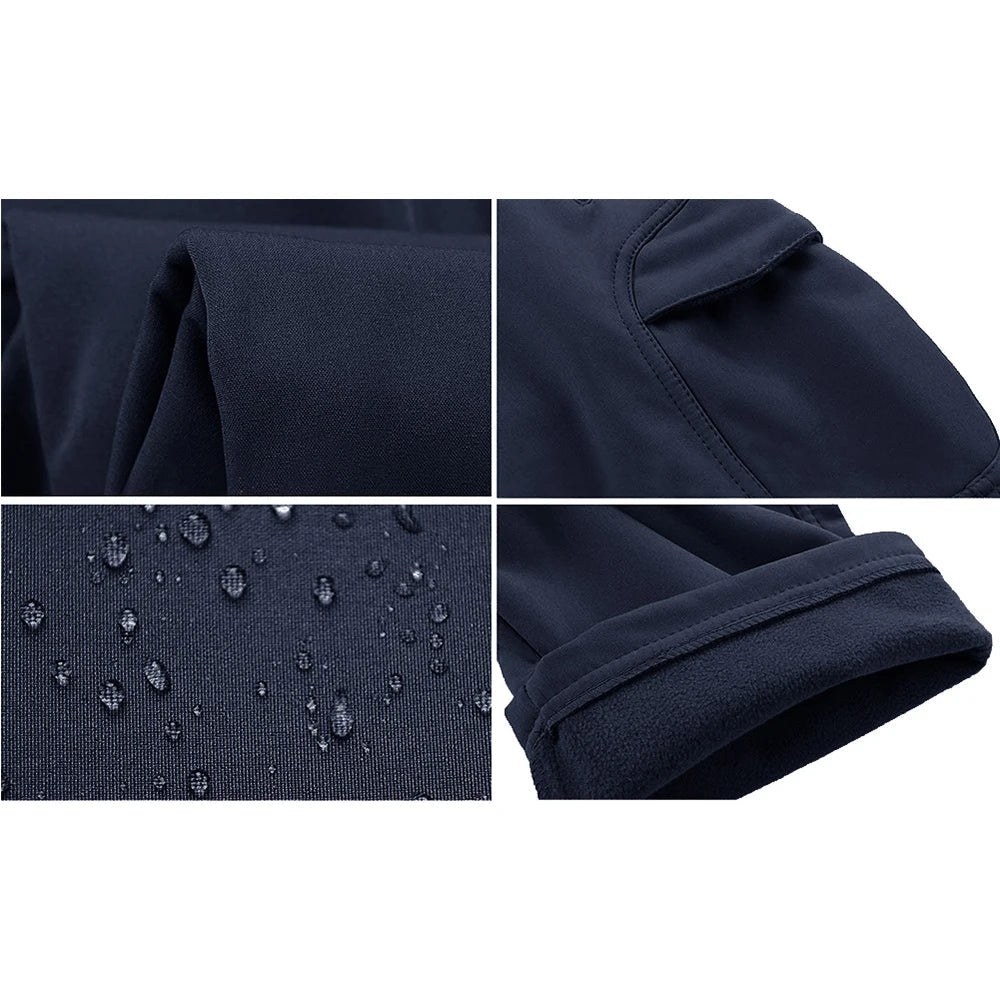 WinTrail - Pantalon Randonnée Homme Hiver Imperméable Doublé polaire, Chaud et Résistant