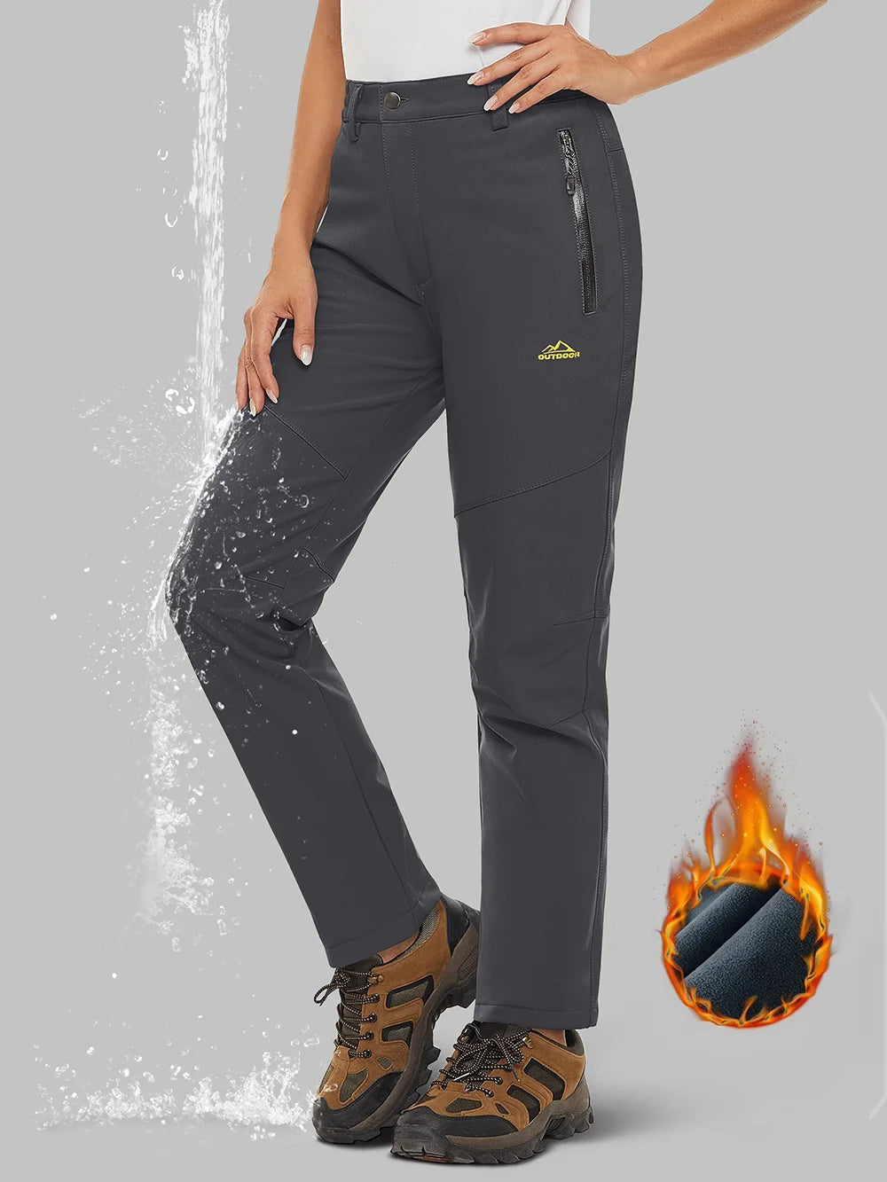 Storm Pants – Pantalon Randonnée Femme Softshell Chaud, Déperlant & Multi-Poches