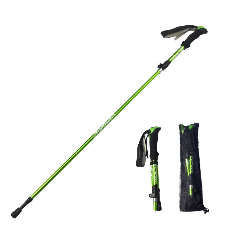 TrekPro Ultra-Light 125 — Bâton de Randonnée Pliable Aluminium | Compact & Confort pour Marcheurs 155 à 185 cm