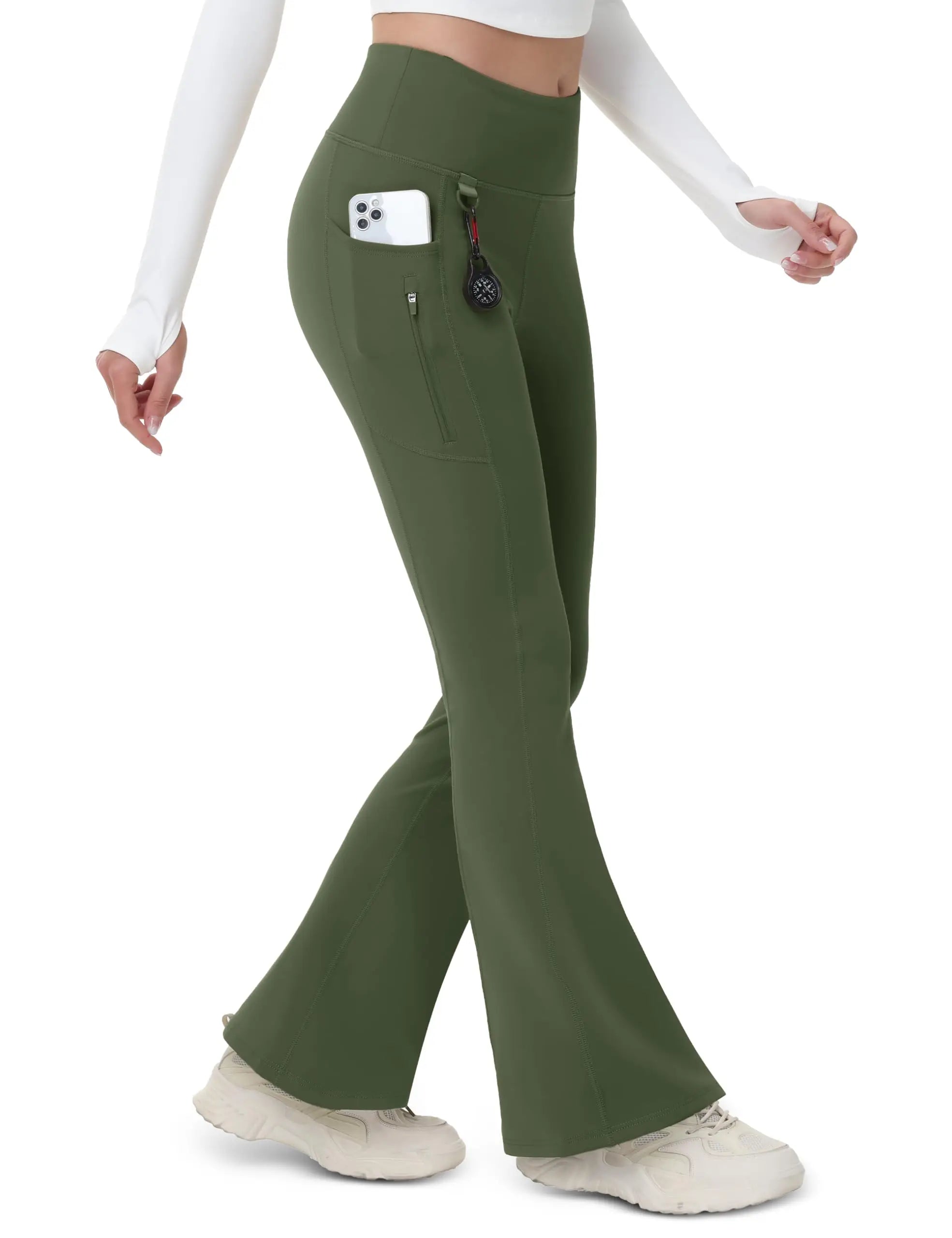 Glowy Pants – Legging Randonnée Femme Hiver Taille Haute, Doublé Polaire & Élégance