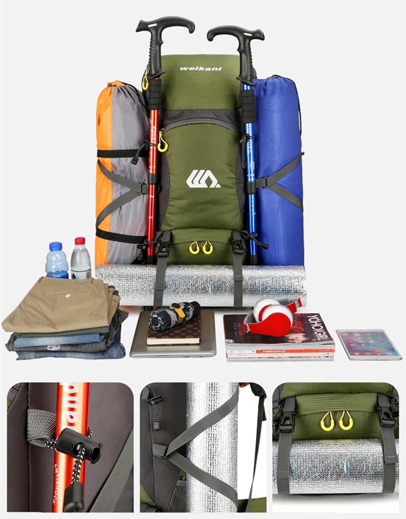 TrekShell 50 – Sac de Randonnée 50L Étanche avec Compartiment à Chaussures Intégré