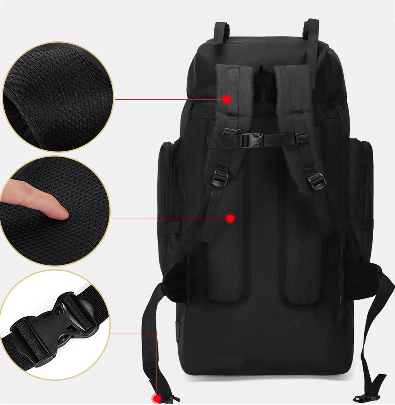 TrekMaster 130 – Sac de Randonnée Ultra Grand Format 130L Étanche & Résistant