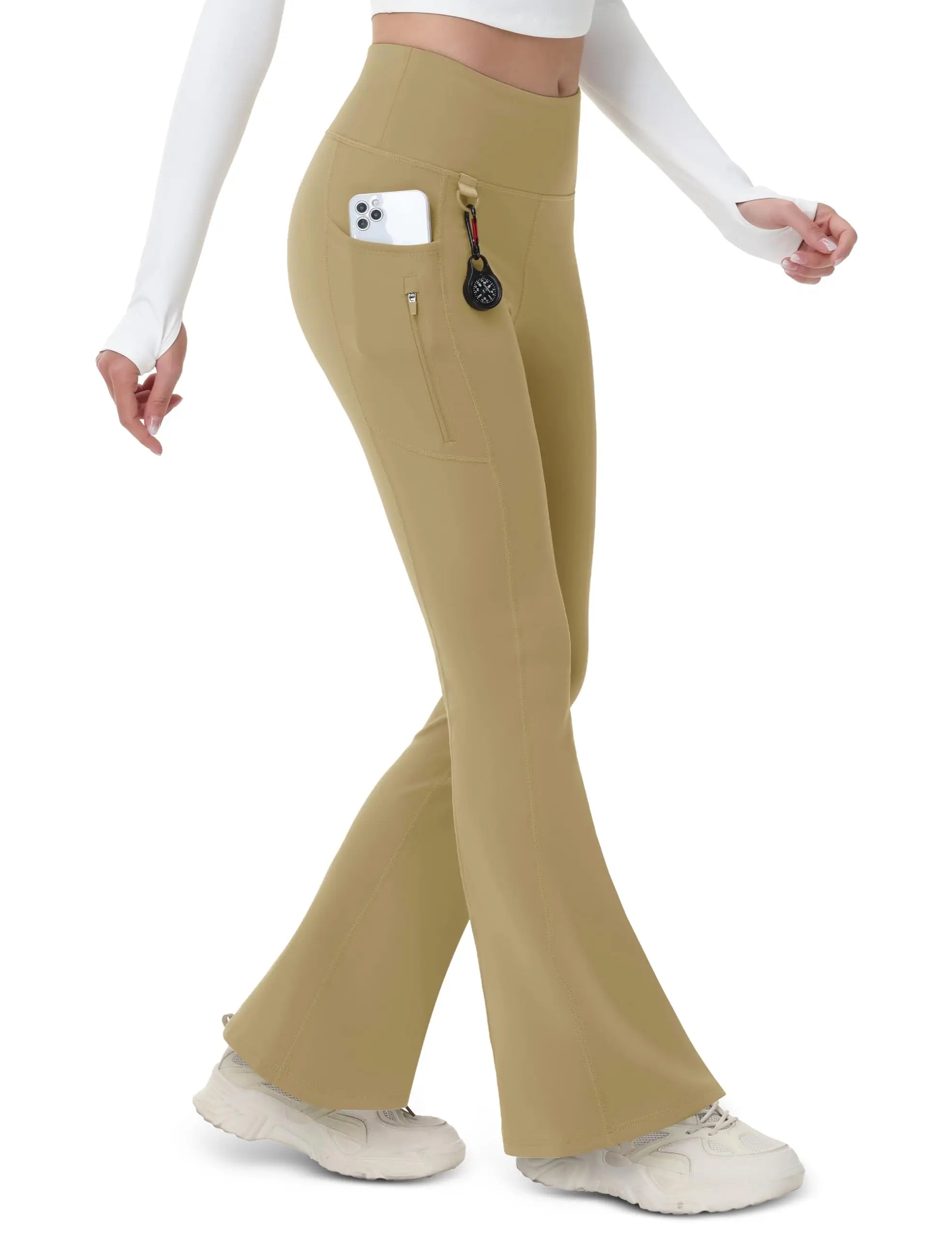 Glowy Pants – Legging Randonnée Femme Hiver Taille Haute, Doublé Polaire & Élégance