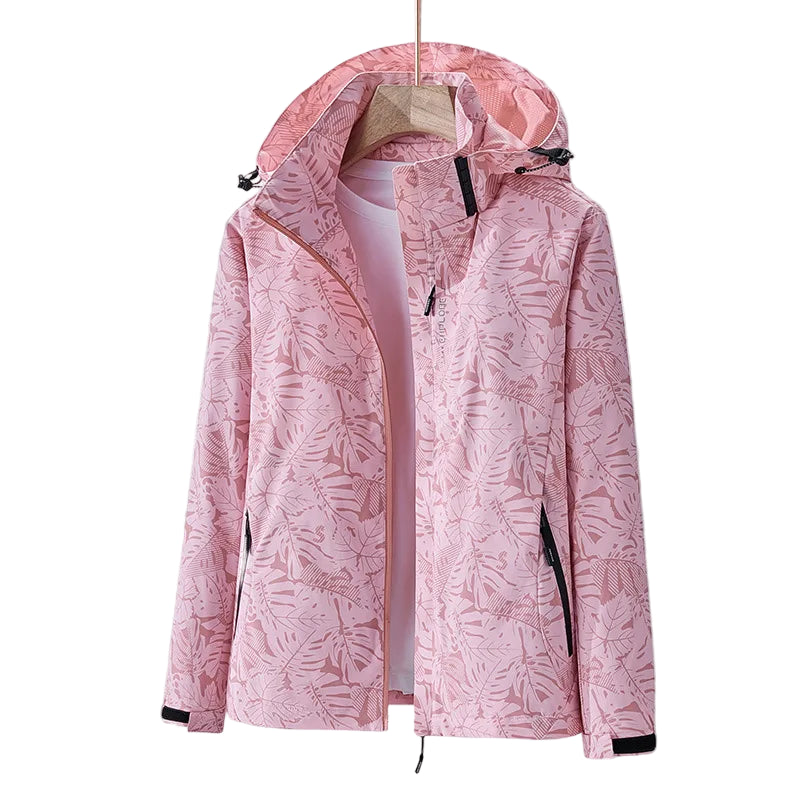 EverLeaf – Veste Randonnée Femme Imperméable à Capuche Amovible | Élégance Naturelle & Protection Outdoor