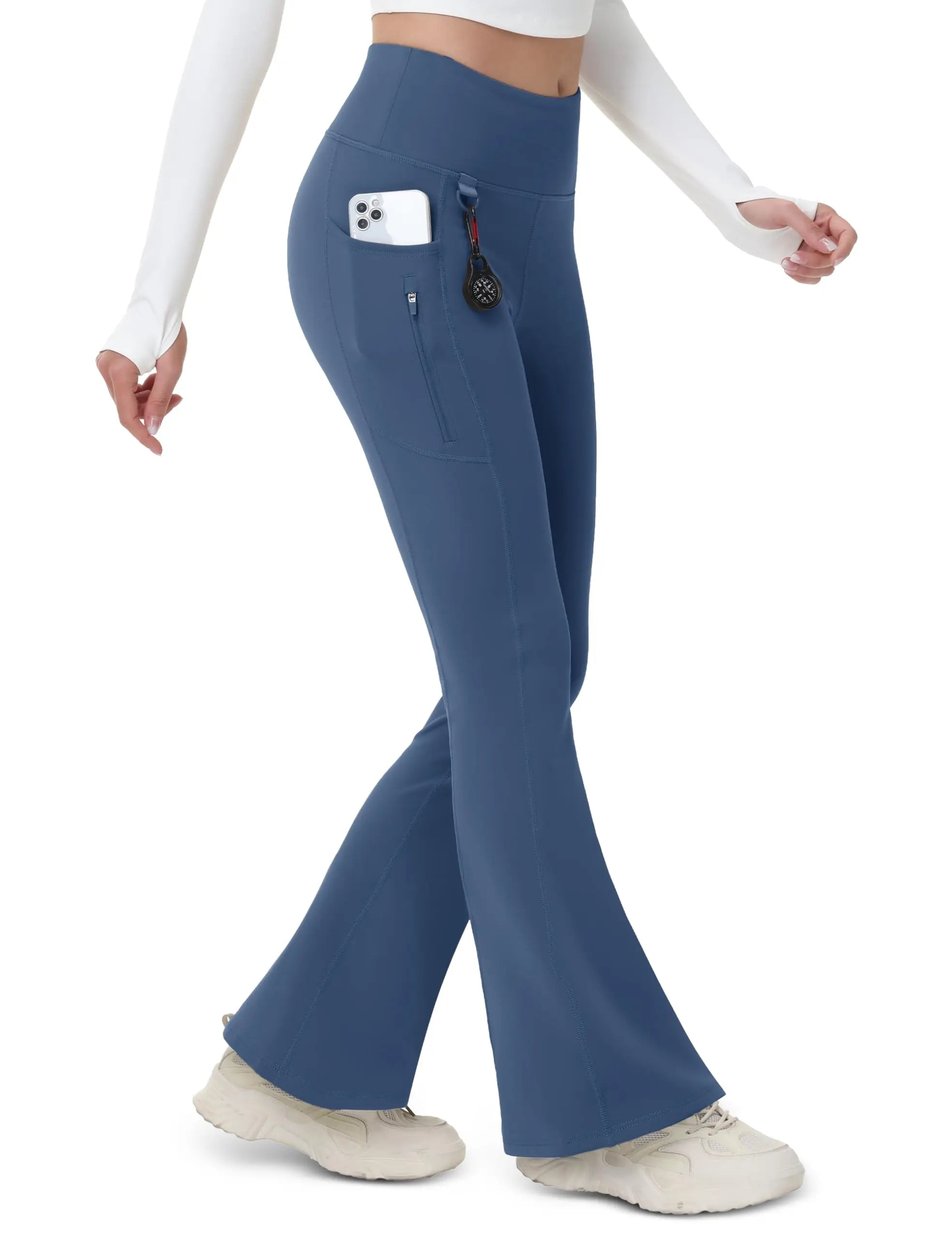 Glowy Pants – Legging Randonnée Femme Hiver Taille Haute, Doublé Polaire & Élégance