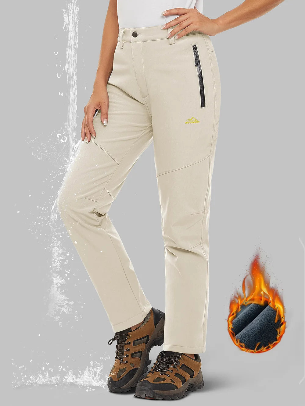 Storm Pants – Pantalon Randonnée Femme Softshell Chaud, Déperlant & Multi-Poches