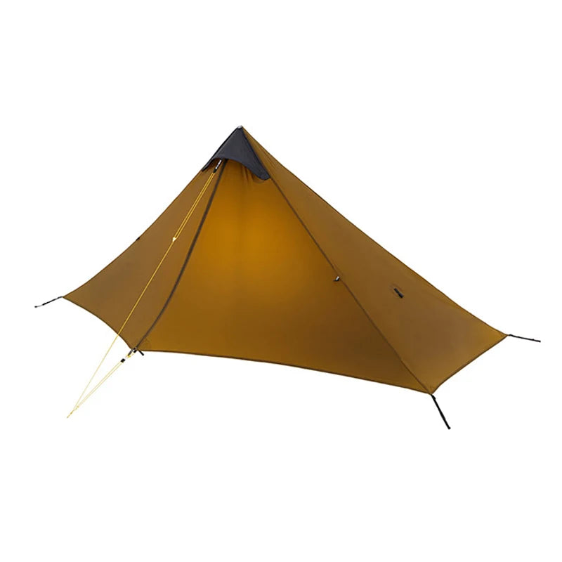 FLAME'S CREED Lanshan 1 Person Oudoor Ultralight Camping Tent Single Man 3 Season Professional 15D Silnylon Rodless Tent