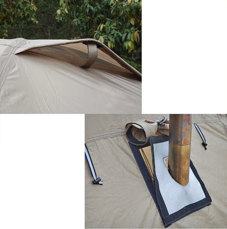 CAMPFLEX HotDome 2P – Tente Randonnée Dôme Hiver 4 Saisons, Compatible avec Mini Cheminée, Étanche & Anti-feu