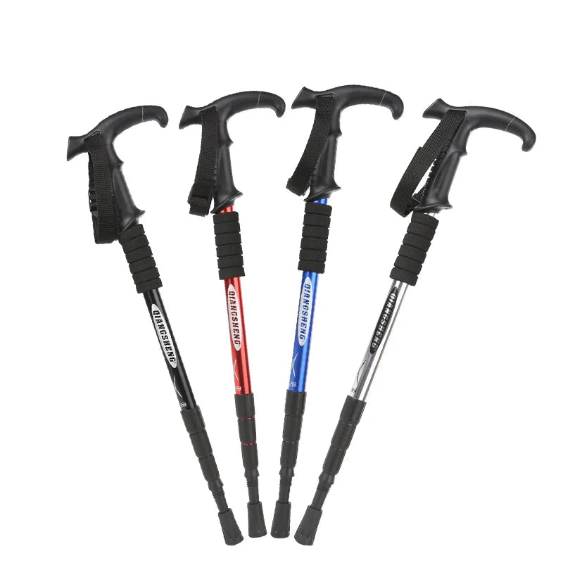 TrekMaster 110 - Bâton de Randonnée Pliable 4 Sections – Léger, Compact, Ultra Résistant