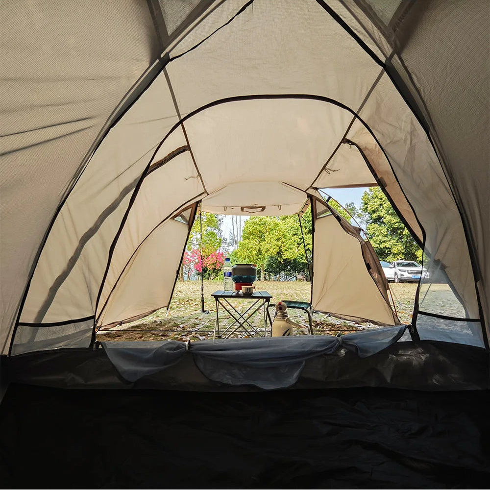 CAMPFLEX HotDome 2P – Tente Randonnée Dôme Hiver 4 Saisons, Compatible avec Mini Cheminée, Étanche & Anti-feu