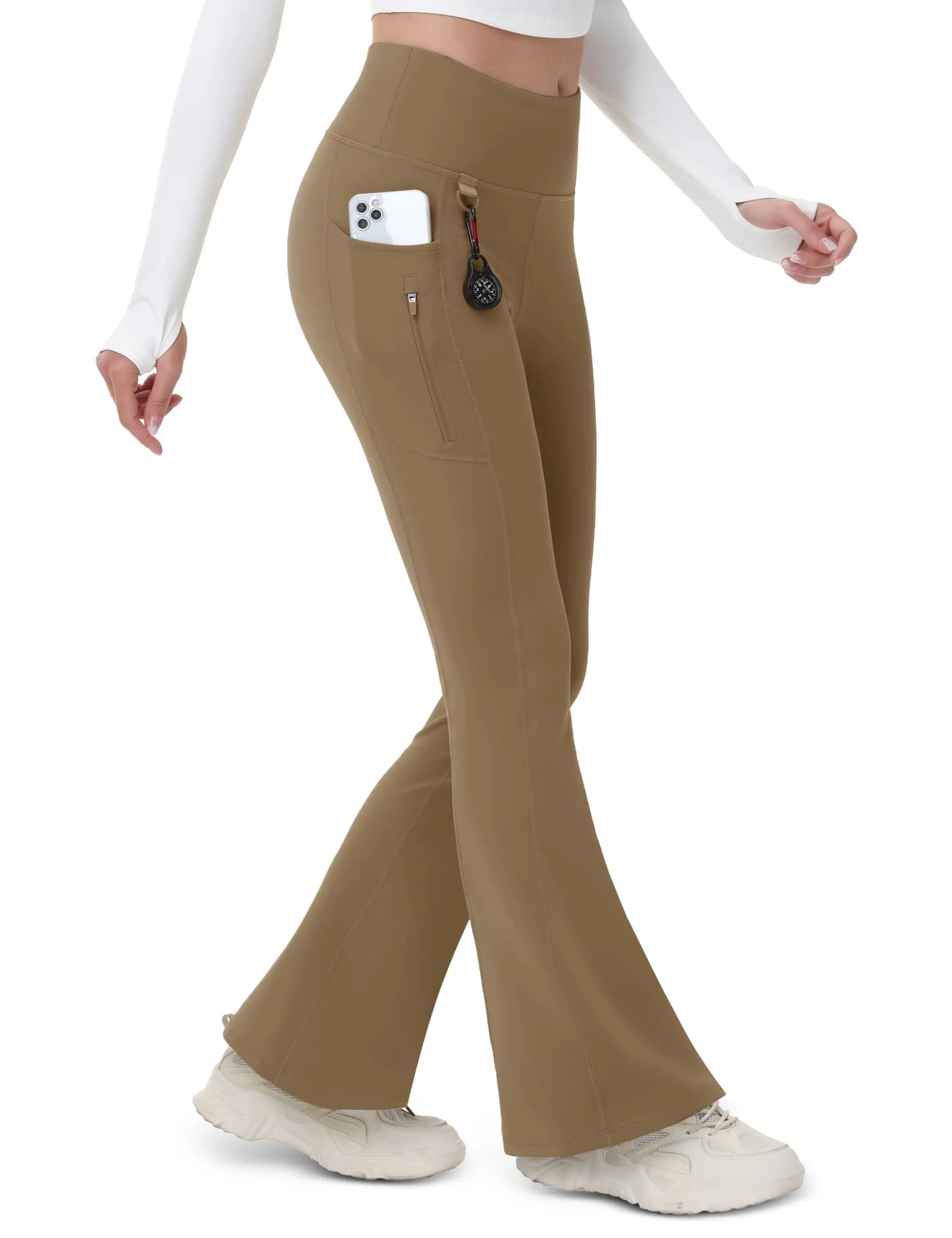 Glowy Pants – Legging Randonnée Femme Hiver Taille Haute, Doublé Polaire & Élégance