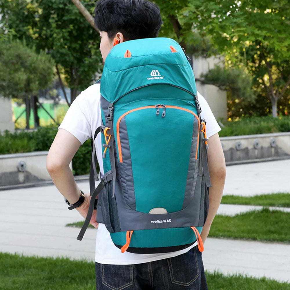 PeakTrail 65 – Sac de Randonnée Étanche 65L avec Housse de Pluie Intégrée