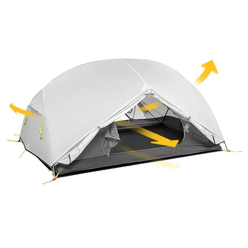 TRAILNEST Mongar UL 2 – Tente Randonnée Ultralégère 2P/1P, Étanchéité Renforcée & Structure Alpine