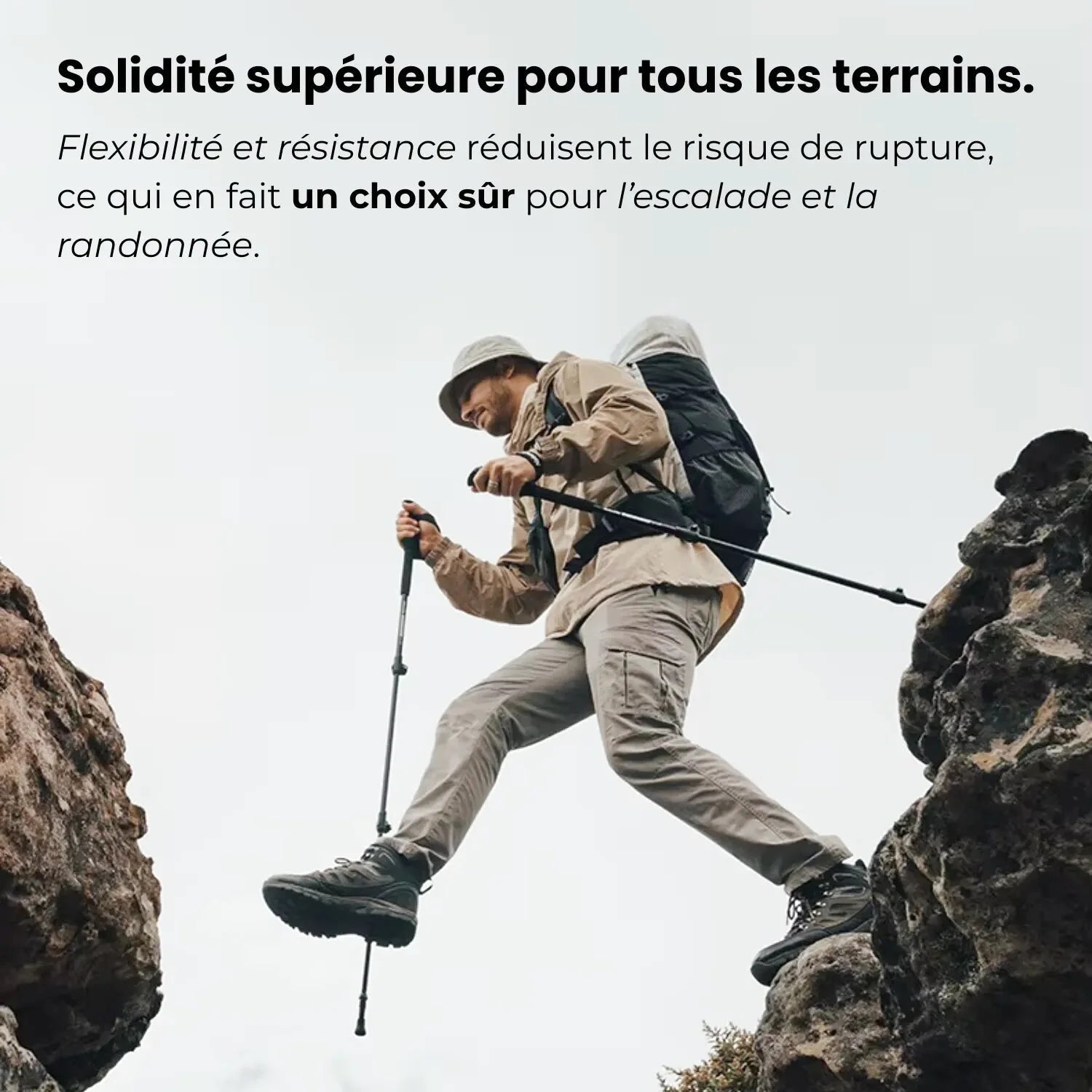 Bâton De Randonnée Télescopiques (56–135 cm) Quick Lock - Aluminium 7075 - Naturehike 135 - Esprit Rando